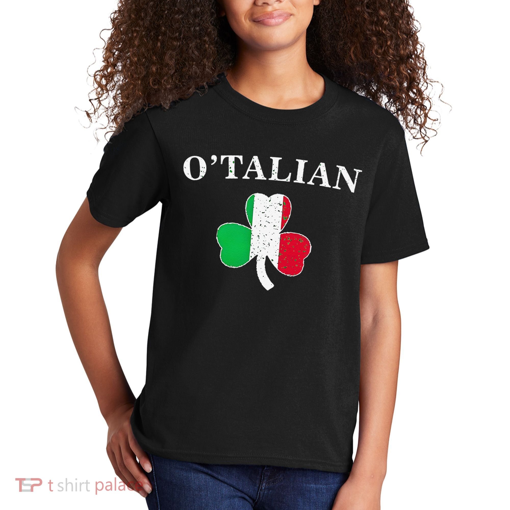 O'talian St Patricks Day Italian Italy Flag Italia Kids T-Shirt