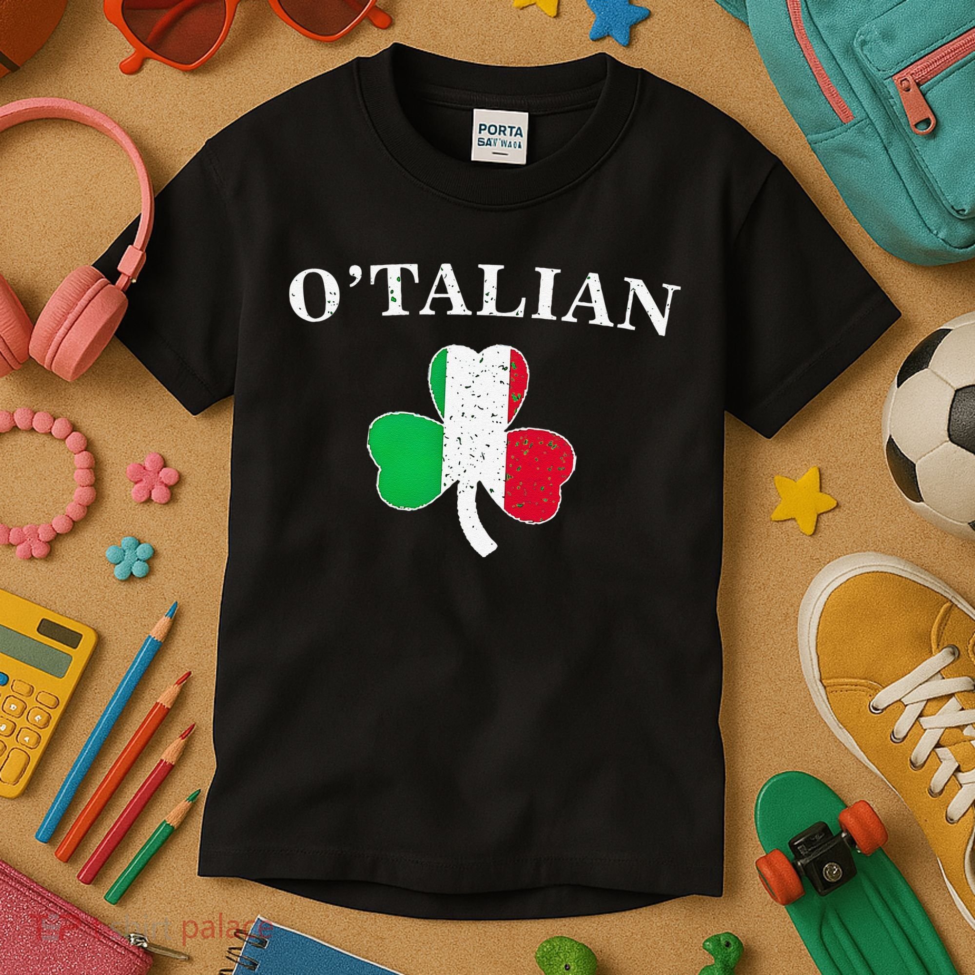 O'talian St Patricks Day Italian Italy Flag Italia Kids T-Shirt