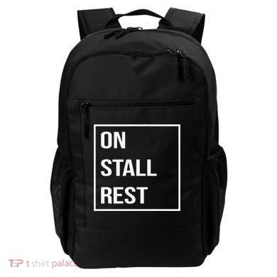 On Stall Rest Quote With Square Frame Shopping Team Backpack