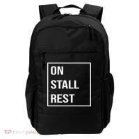 On Stall Rest Quote With Square Frame Shopping Team Backpack thumb 0