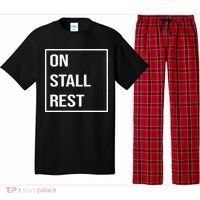 On Stall Rest Quote With Square Frame Shopping Team Pajama Set thumb 0