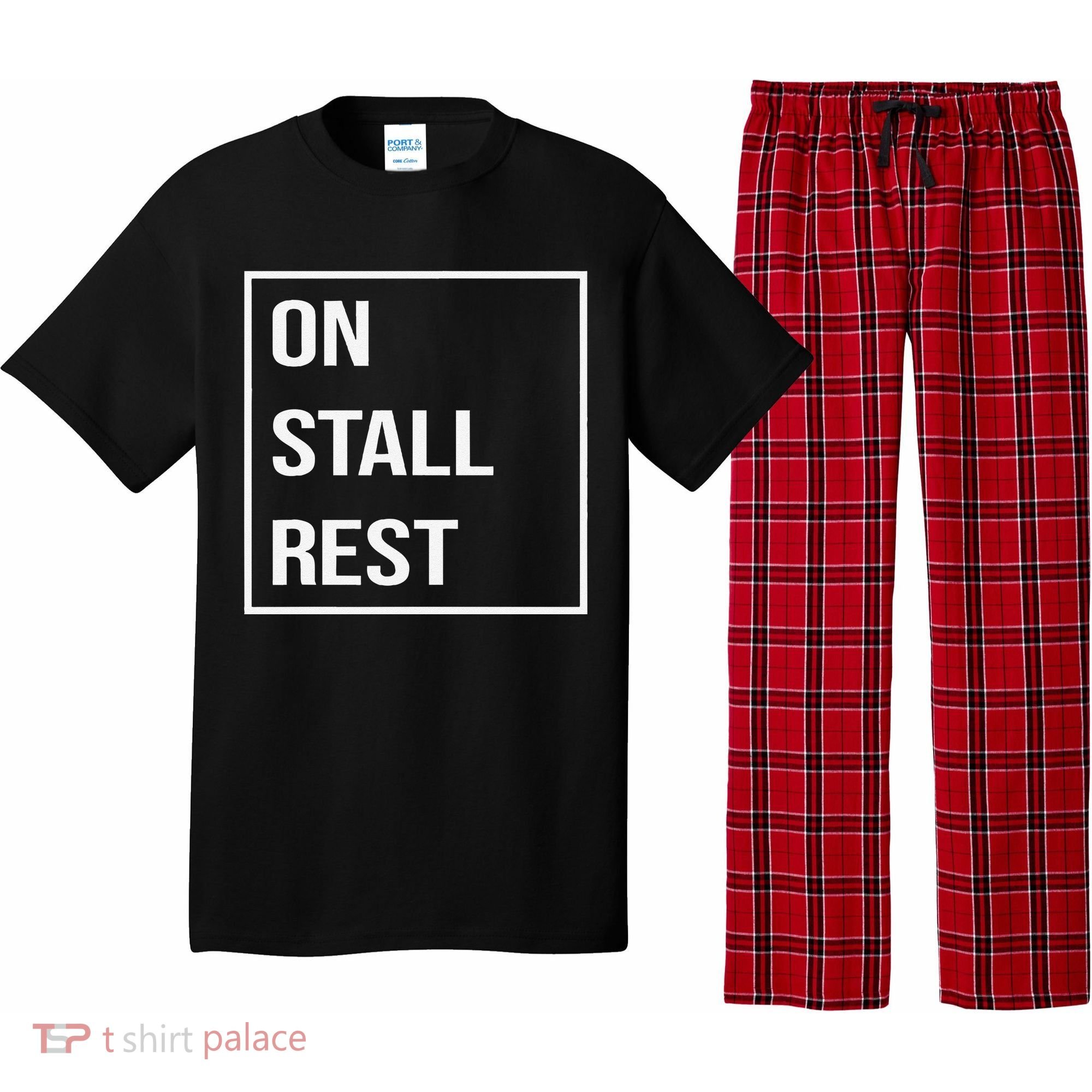 On Stall Rest Quote With Square Frame Shopping Team Pajama Set