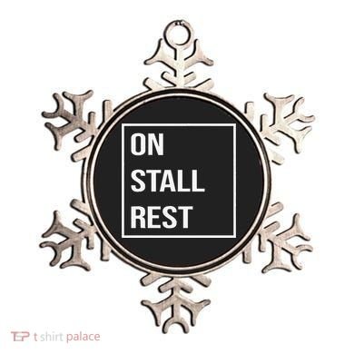 On Stall Rest Quote With Square Frame Shopping Team Ornament