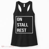 On Stall Rest Quote With Square Frame Shopping Team Women's Tank Top thumb 0