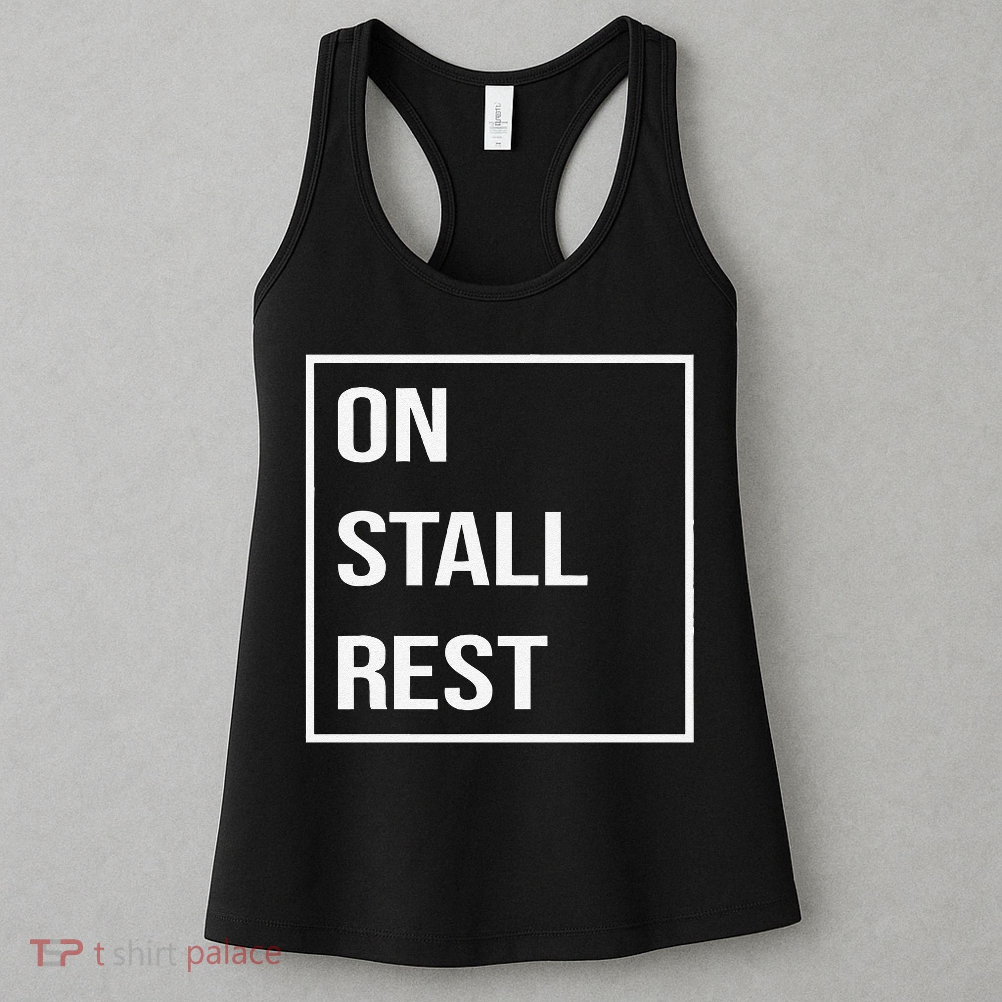 On Stall Rest Quote With Square Frame Shopping Team Women's Tank Top