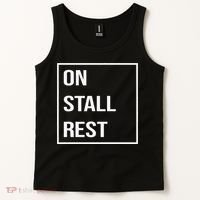 On Stall Rest Quote With Square Frame Shopping Team Tank Top thumb 2