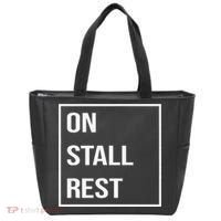 On Stall Rest Quote With Square Frame Shopping Team Tote Bag thumb 0