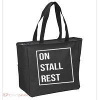On Stall Rest Quote With Square Frame Shopping Team Tote Bag thumb 2