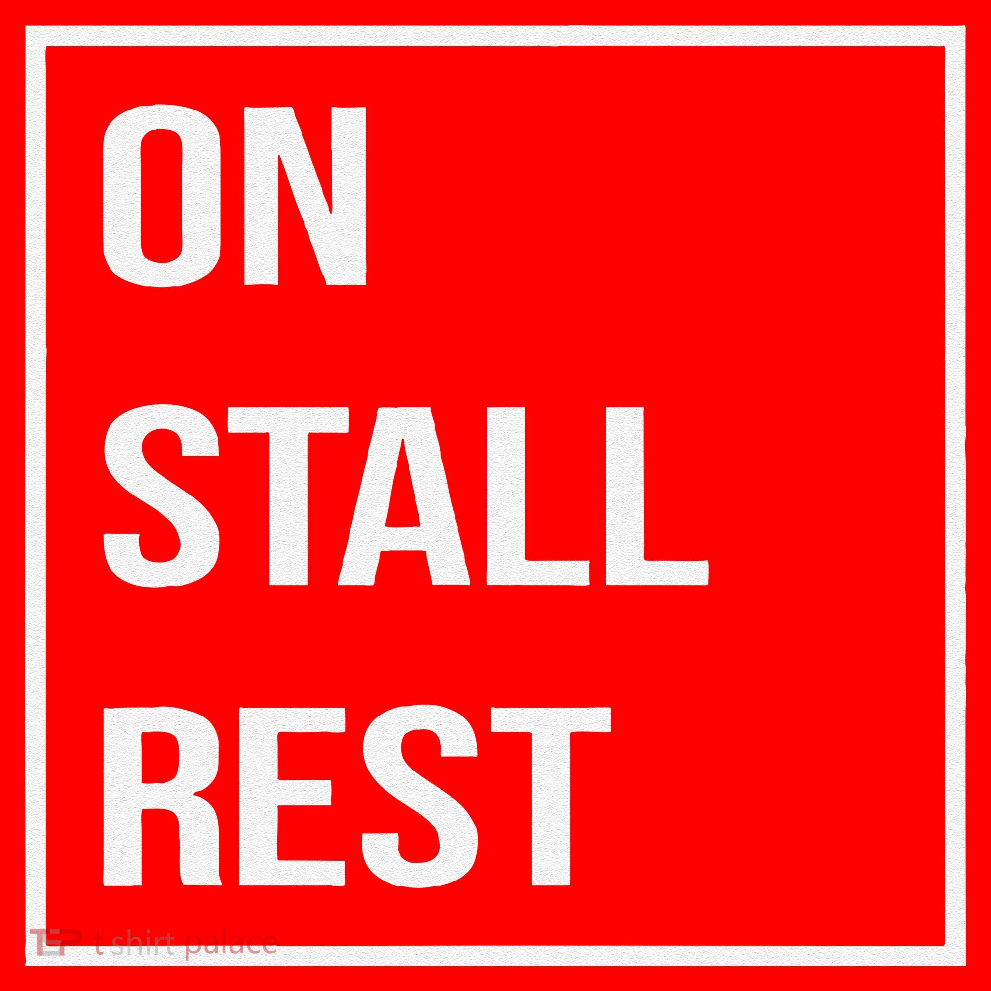 On Stall Rest Quote With Square Frame Shopping Team Santa Hat