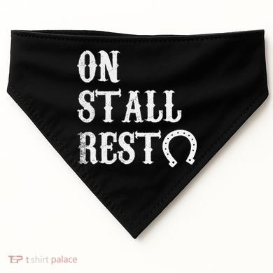 On Stall Rest Horse USA-Made Doggie Bandana