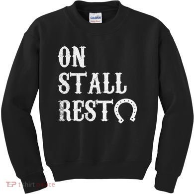 On Stall Rest Horse Kids Sweatshirt