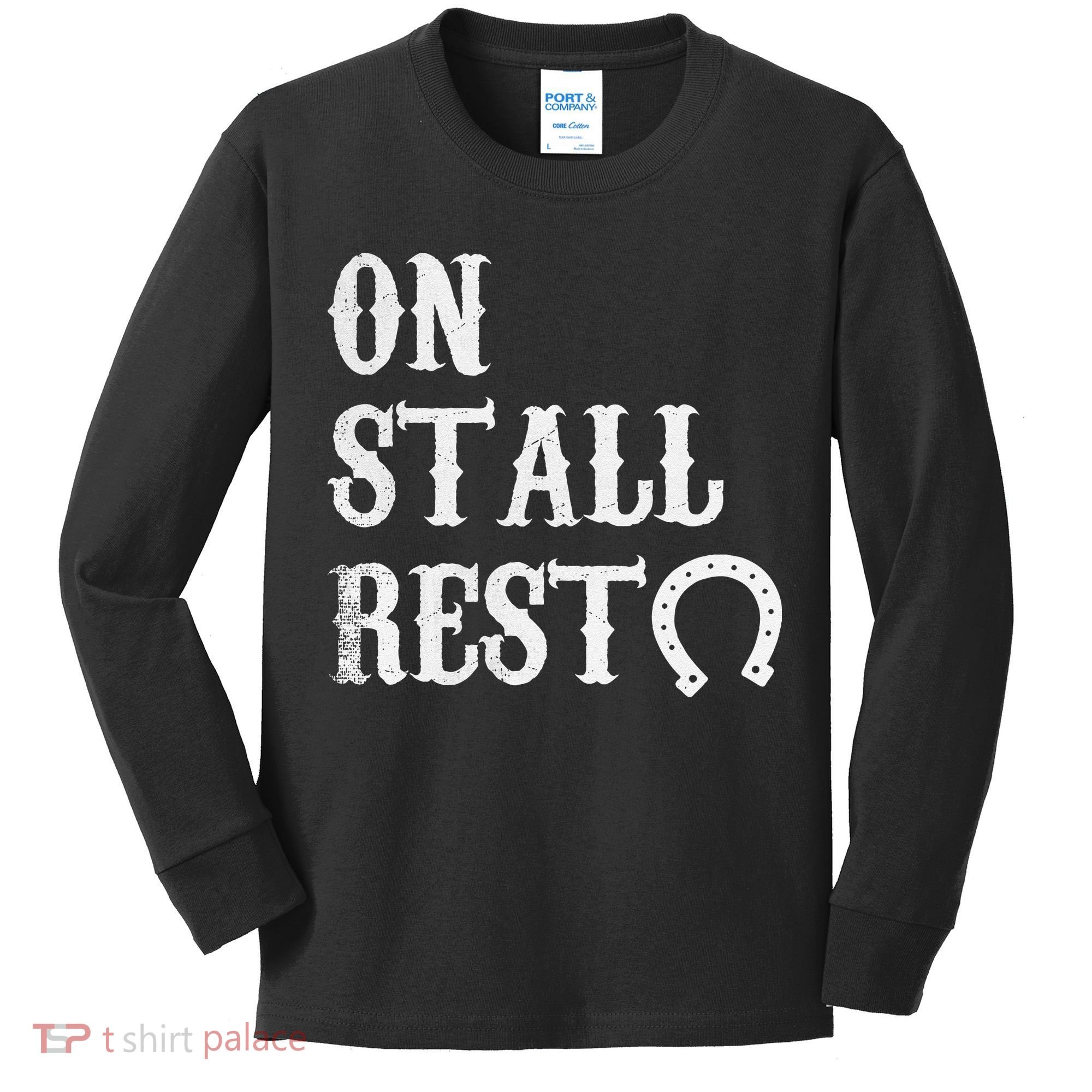 On Stall Rest Horse Kids Long Sleeve Shirt