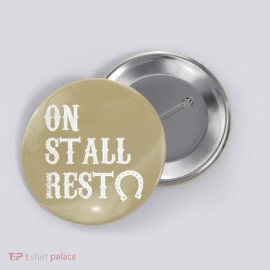 On Stall Rest Horse Button