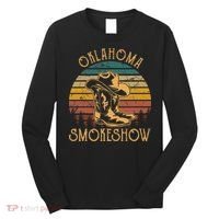 Oklahoma Smokeshow Retro Cow Boots And Hats Long Sleeve Shirt thumb 0