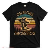 Oklahoma Smokeshow Retro Cow Boots And Hats T-Shirt thumb 0