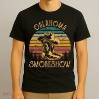 Oklahoma Smokeshow Retro Cow Boots And Hats T-Shirt thumb 3