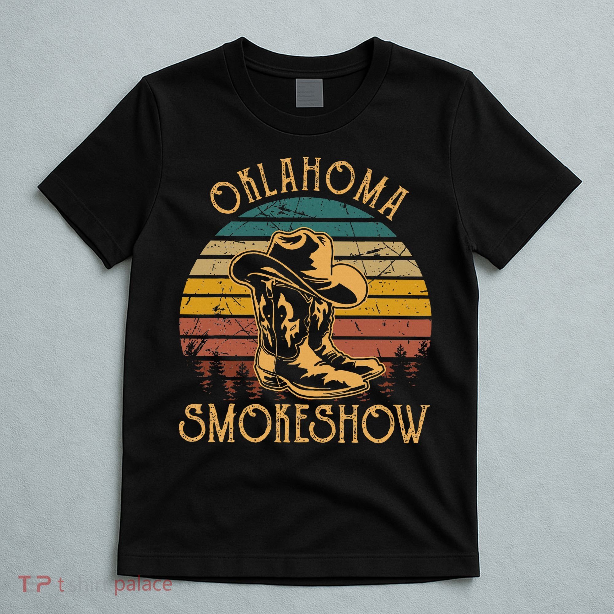 Oklahoma Smokeshow Retro Cow Boots And Hats T-Shirt