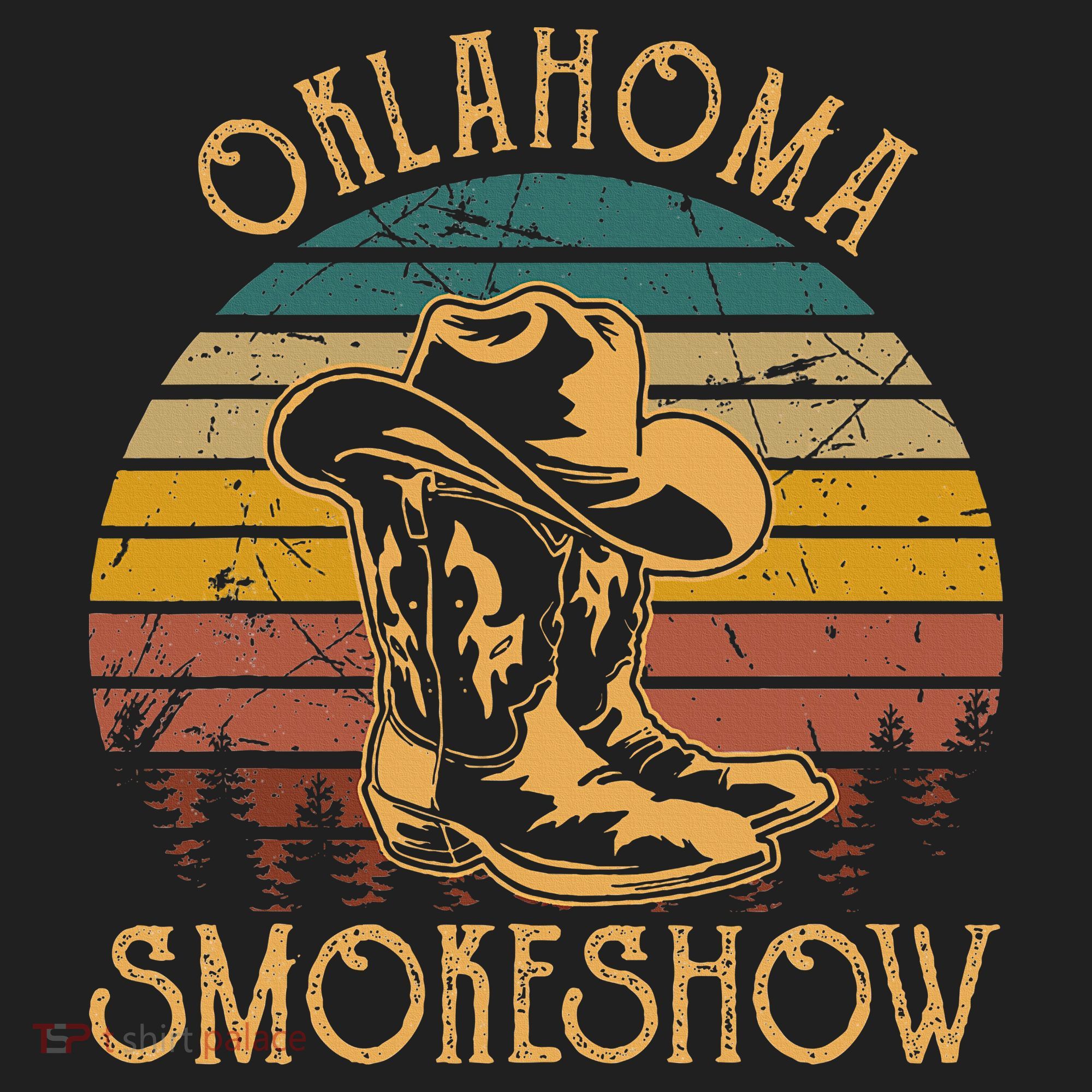 Oklahoma Smokeshow Retro Cow Boots And Hats Tumbler
