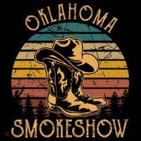 Oklahoma Smokeshow Retro Cow Boots And Hats Mousepad thumb 1