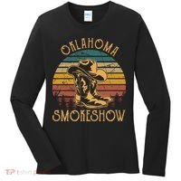 Oklahoma Smokeshow Retro Cow Boots And Hats Women's Long Sleeve Shirt thumb 0