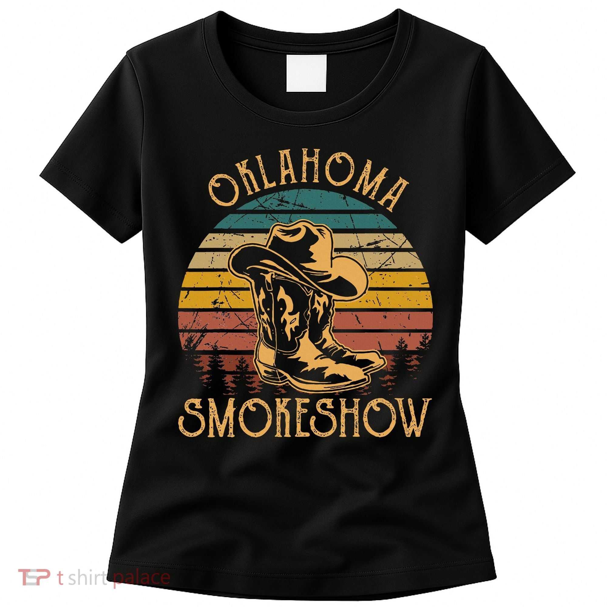 Oklahoma Smokeshow Retro Cow Boots And Hats Women's T-Shirt
