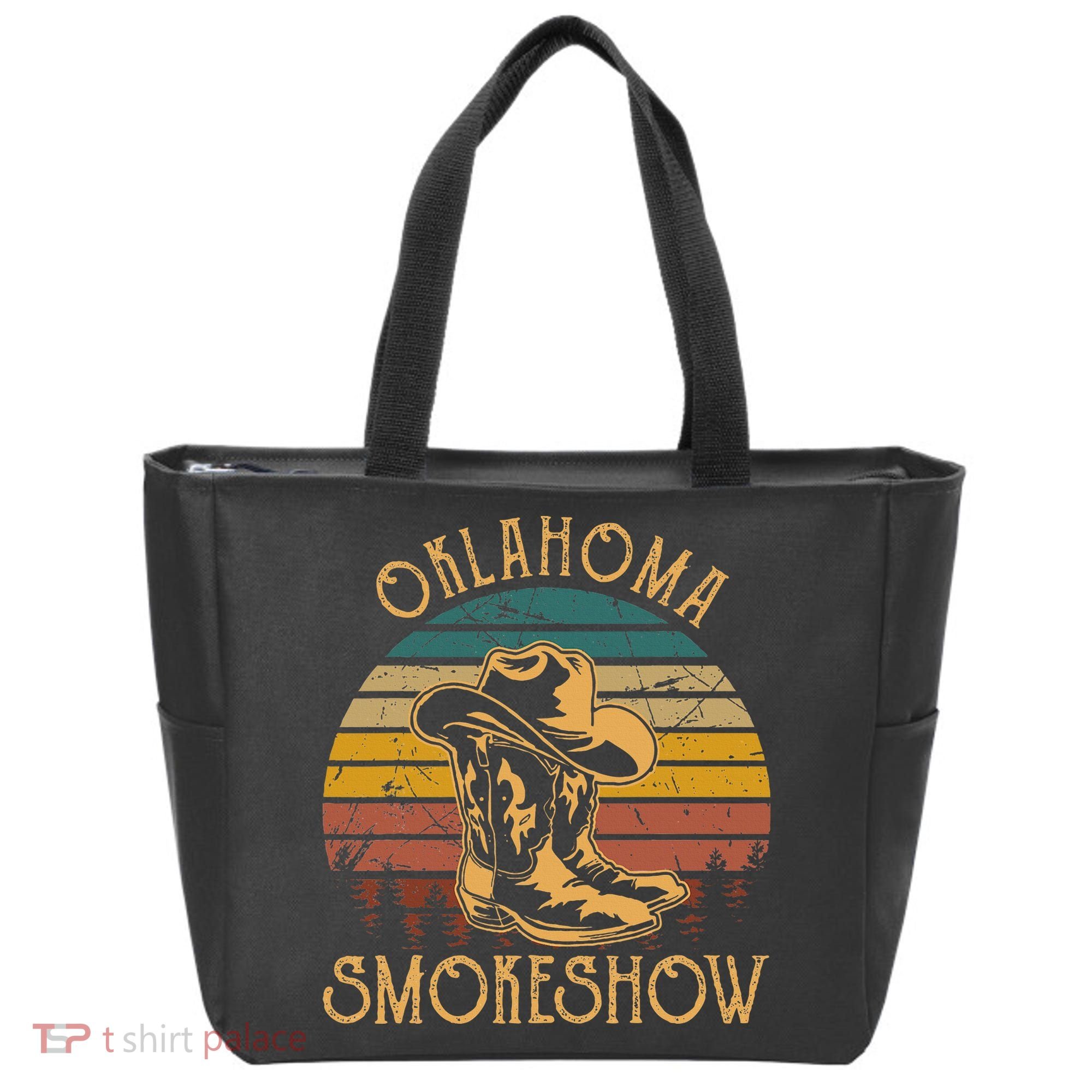 Oklahoma Smokeshow Retro Cow Boots And Hats Tote Bag