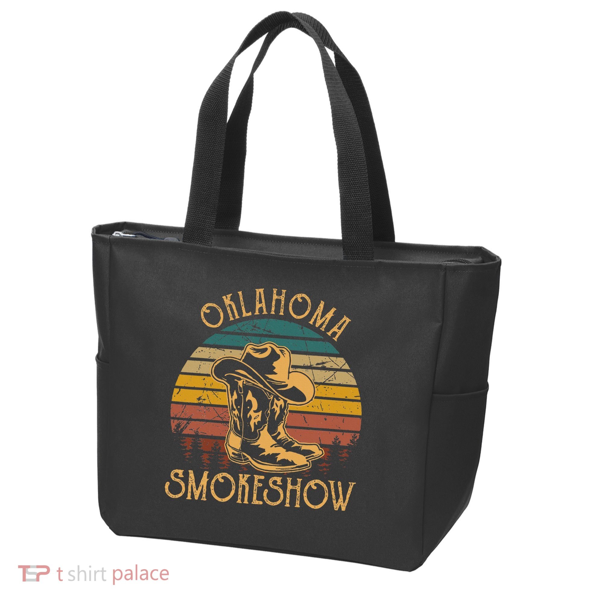 Oklahoma Smokeshow Retro Cow Boots And Hats Tote Bag