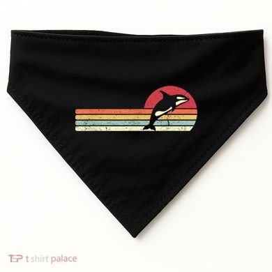 Orca Shirt. Retro Style Killer Whale USA-Made Doggie Bandana