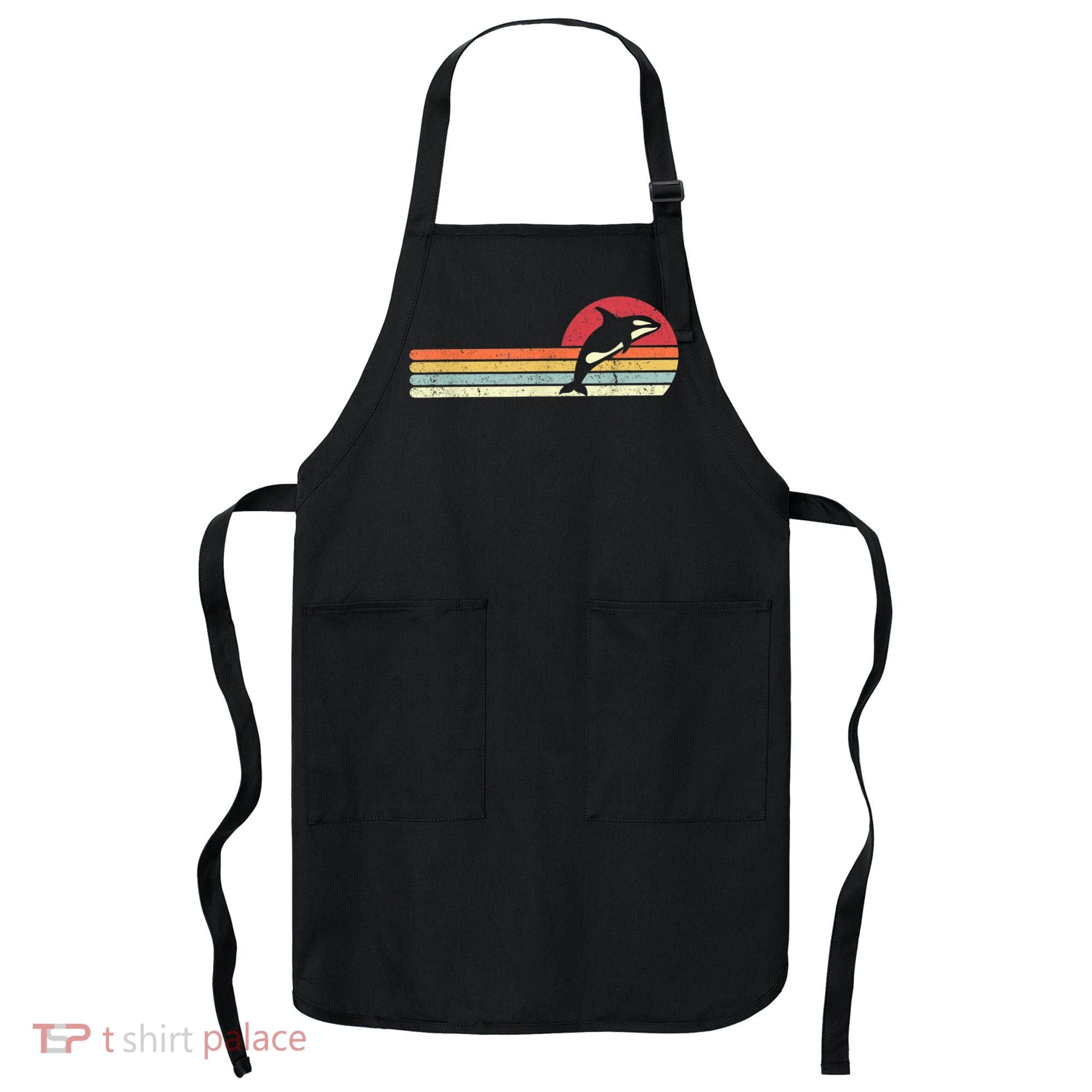Orca Shirt. Retro Style Killer Whale Apron