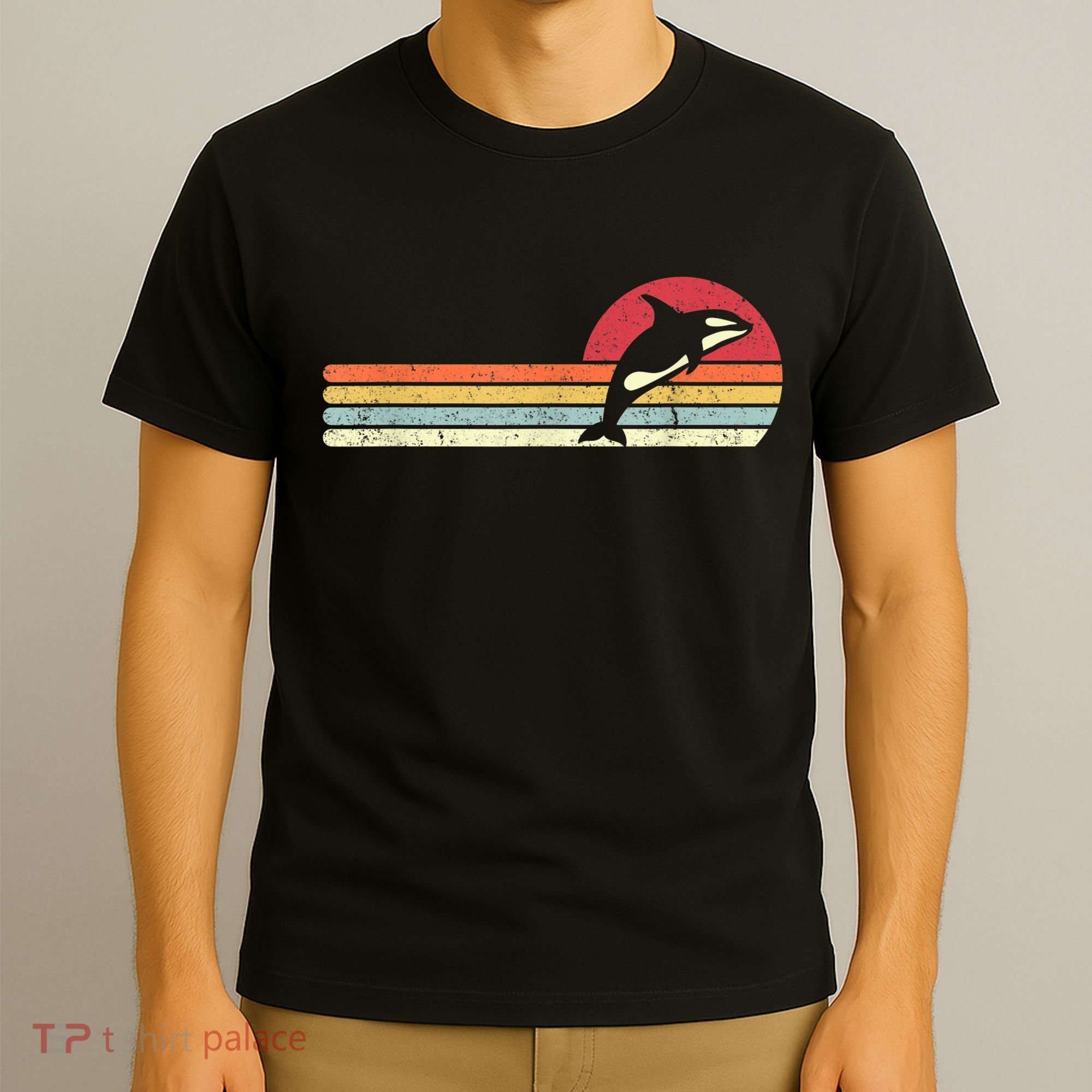 Orca Shirt. Retro Style Killer Whale T-Shirt