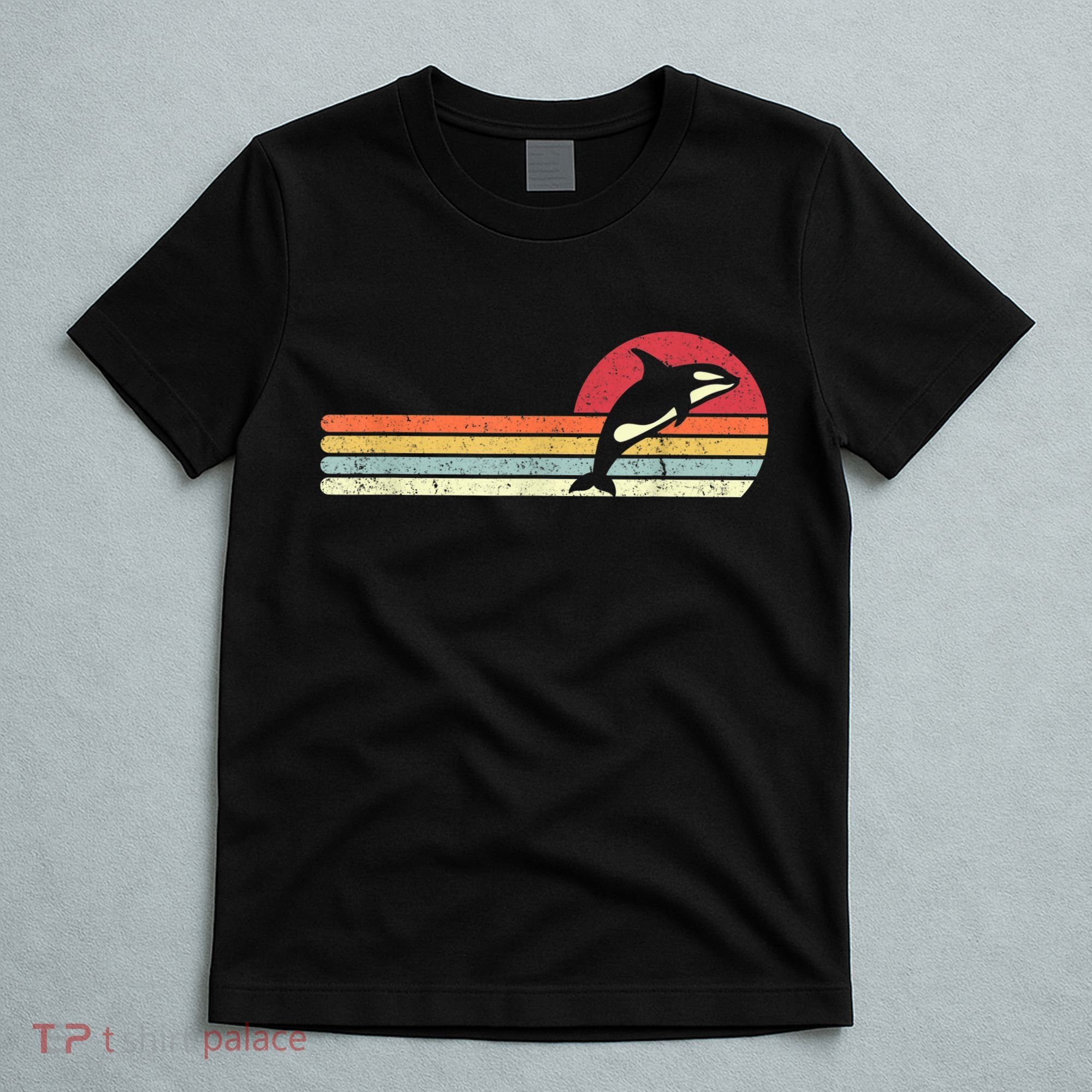 Orca Shirt. Retro Style Killer Whale T-Shirt