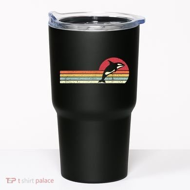 Orca Shirt. Retro Style Killer Whale Tumbler