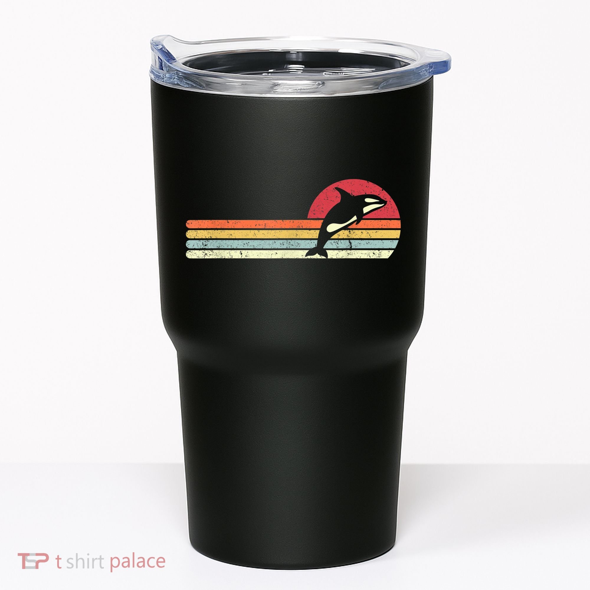 Orca Shirt. Retro Style Killer Whale Tumbler