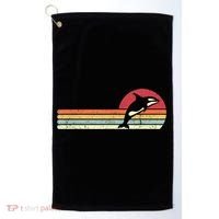 Orca Shirt. Retro Style Killer Whale Golf Towel thumb 0