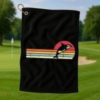 Orca Shirt. Retro Style Killer Whale Golf Towel thumb 1
