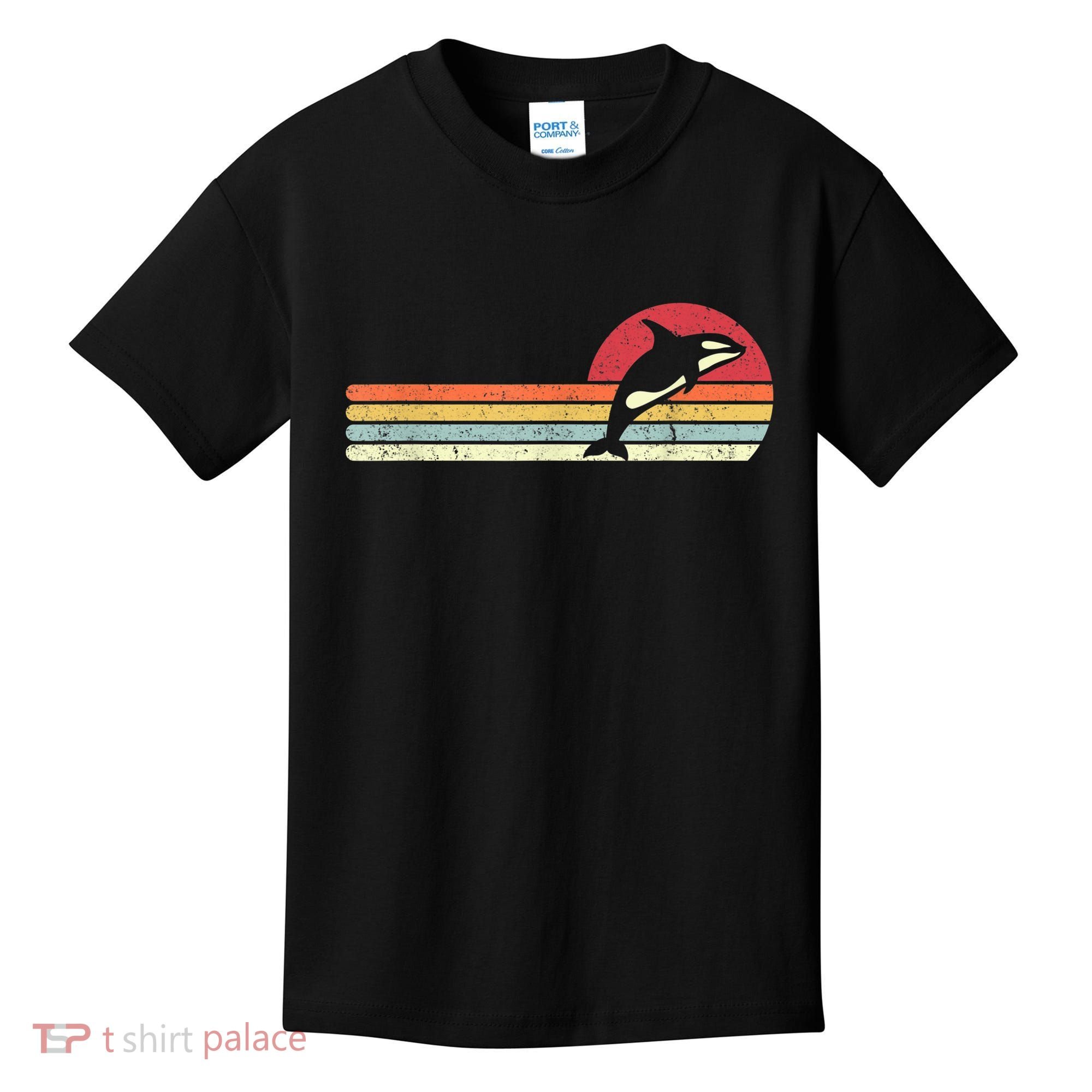 Orca Shirt. Retro Style Killer Whale Kids T-Shirt