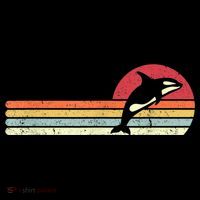 Orca Shirt. Retro Style Killer Whale Tote Bag thumb 4