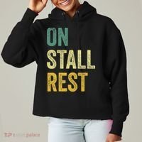 On Stall Rest Horse Ladies Heavyweight Boxy Pullover Hoodie thumb 0
