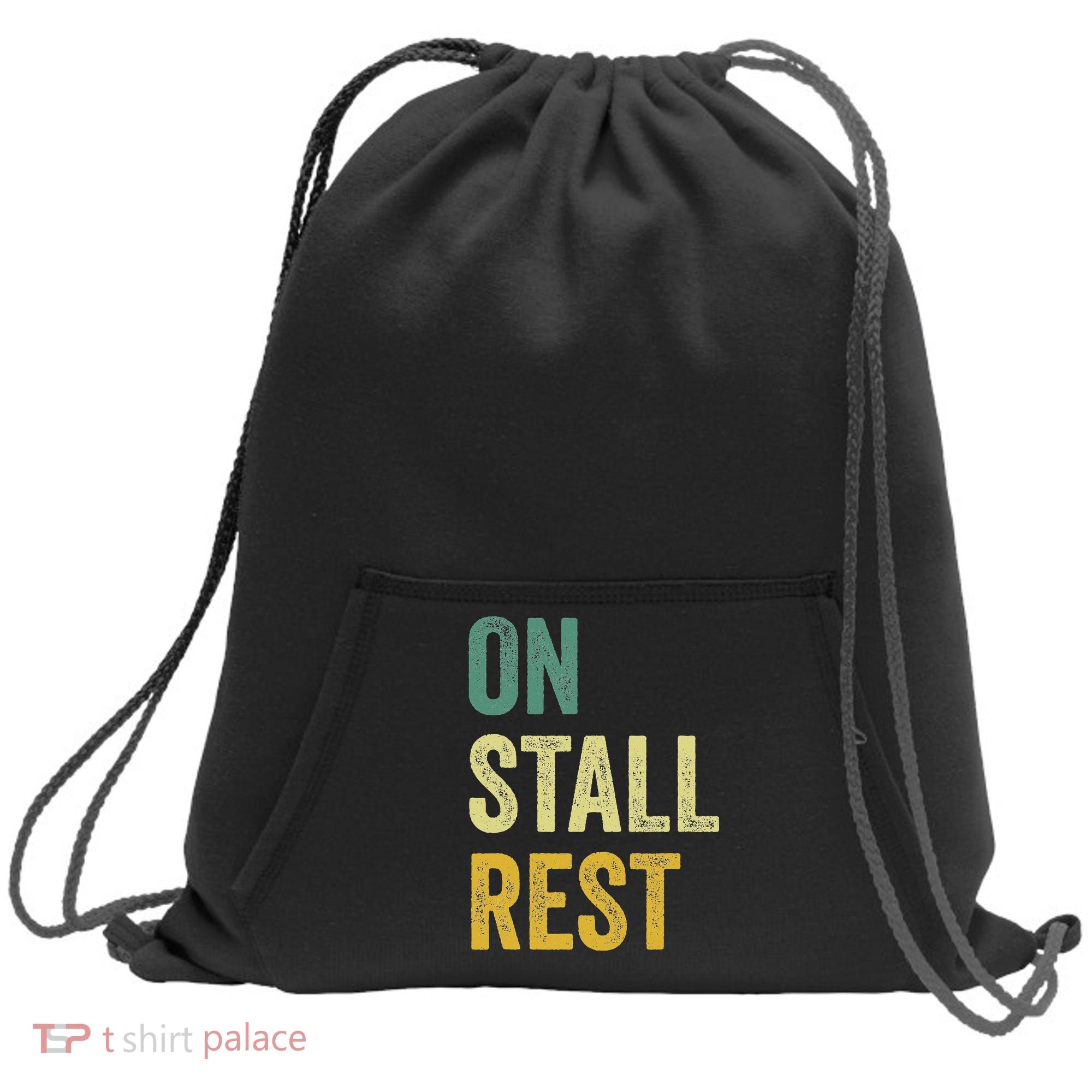 On Stall Rest Horse Sweatshirt Cinch Pack Bag