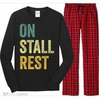 On Stall Rest Horse Long Sleeve Pajama Set thumb 0