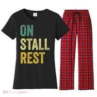 On Stall Rest Horse Women's Flannel Pajama Set thumb 0