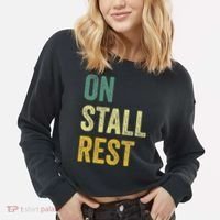 On Stall Rest Horse Cropped Pullover Crew thumb 2