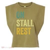 On Stall Rest Horse Garment-Dyed Women's Muscle Tee thumb 0