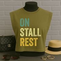 On Stall Rest Horse Garment-Dyed Women's Muscle Tee thumb 3