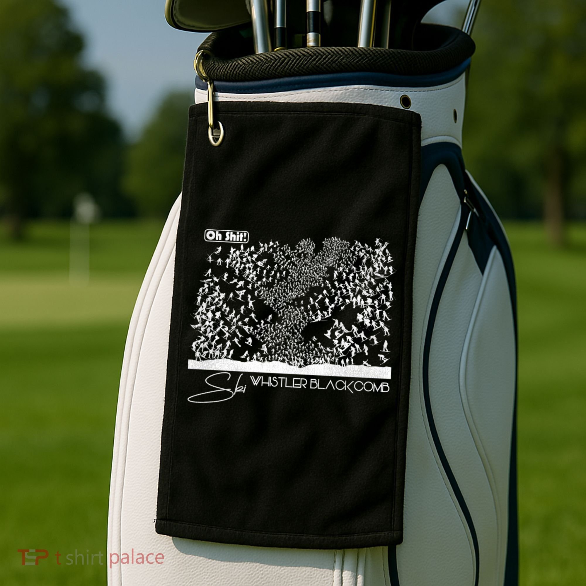 Oh Shit! Ski Whistler Blackcomb Golf Towel