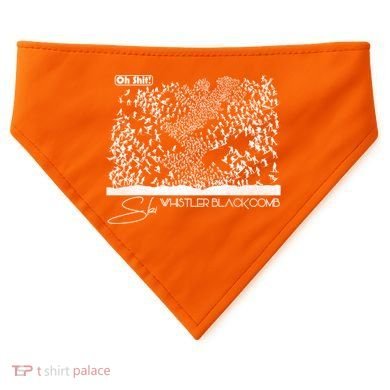 Oh Shit! Ski Whistler Blackcomb USA-Made Doggie Bandana