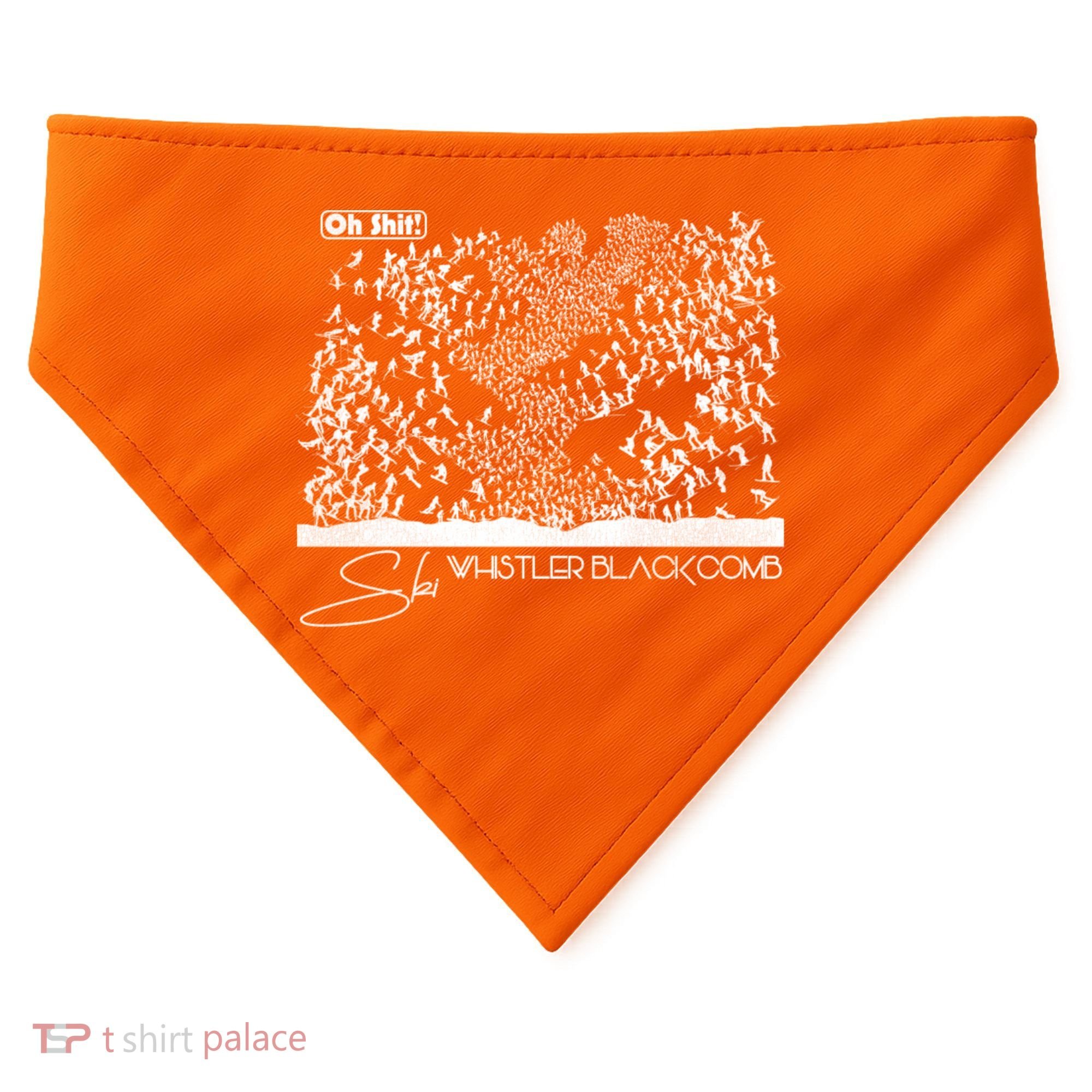 Oh Shit! Ski Whistler Blackcomb USA-Made Doggie Bandana