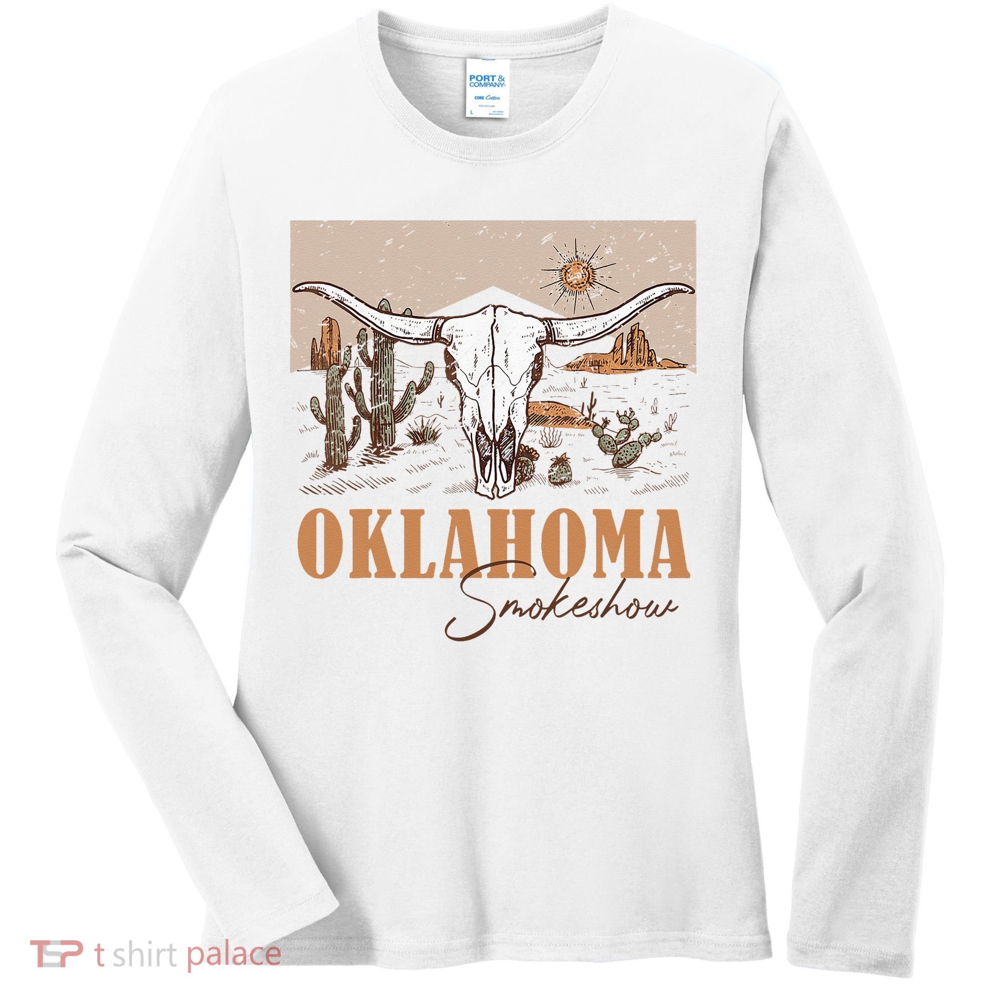 Oklahoma Smoke Show Oklahoma Smokeshow Western Country Women's Long Sleeve Shirt