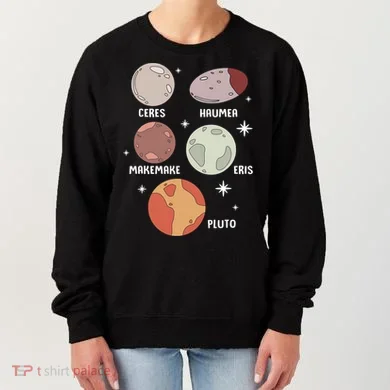 Outer Space Solar System Dwarf Planet For Kids Women's Sweatshirt