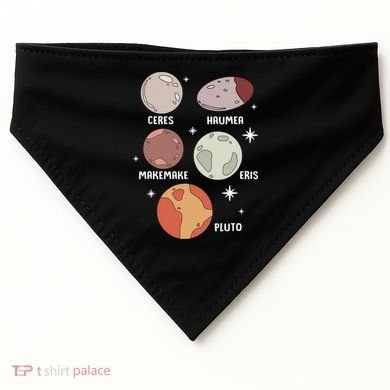 Outer Space Solar System Dwarf Planet For Kids USA-Made Doggie Bandana